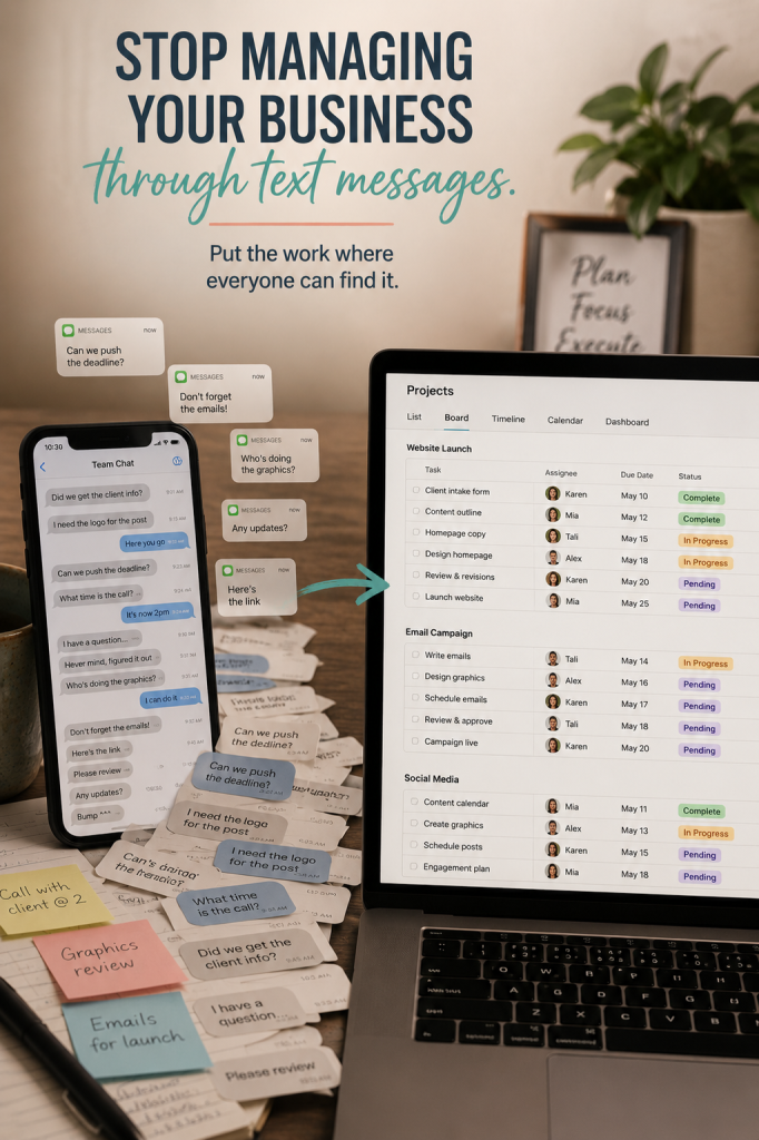 stop managing your buisness via text